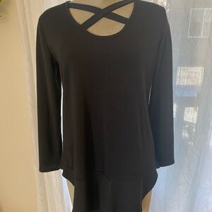 Women's Black Crisscross Top